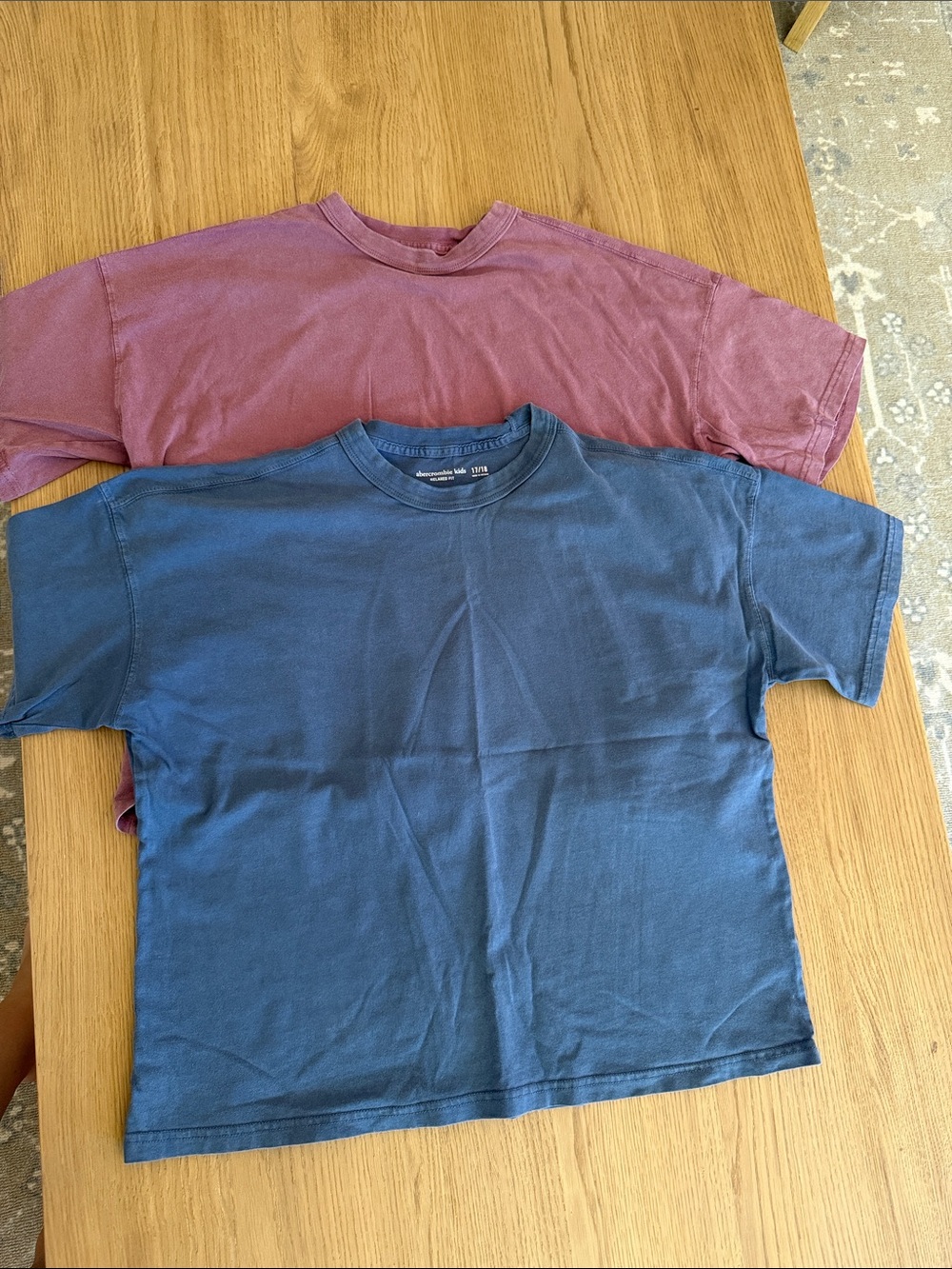Abercrombie kids relaxed fit Crewneck Kids T-Shirt — Blue